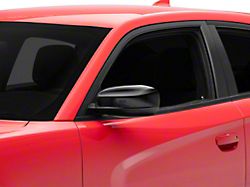 Chrome Delete Mirror Covers; Gloss Black (11-23 Charger)