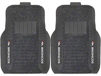 Molded Front Floor Mats with Denver Broncos Logo (Universal; Some Adaptation May Be Required)