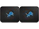 Molded Rear Floor Mats with Detroit Lions Logo (Universal; Some Adaptation May Be Required)