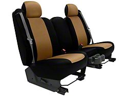 Neosupreme Custom 1st Row Bucket Seat Covers; Tan/Black (06-10 Charger R/T)