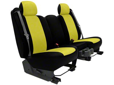 Neosupreme Custom 1st Row Bucket Seat Covers; Yellow/Black (06-10 Charger SE)