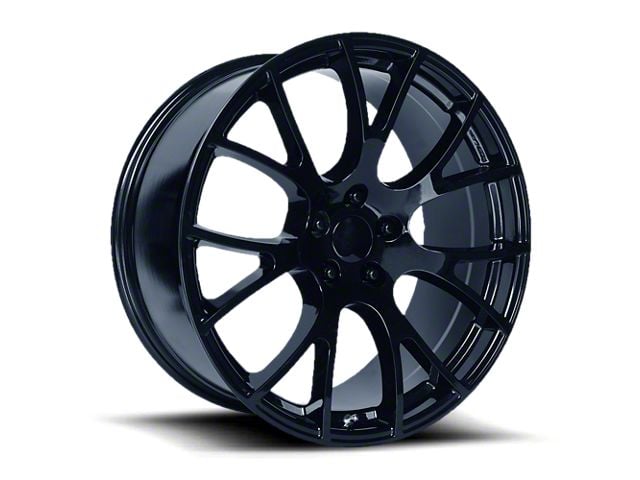 PR161 Gloss Black Wheel; Rear Only; 22x11 (11-23 RWD Charger)