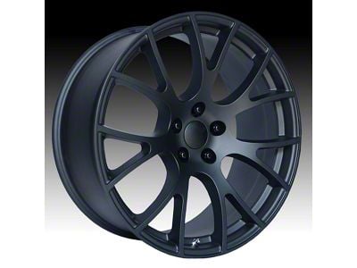 PR161 Matte Black Wheel; Rear Only; 22x11 (11-23 RWD Charger)