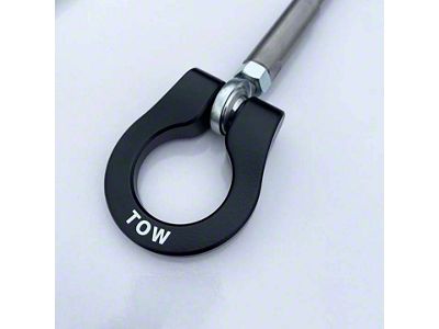 Premium Stealth Tow Hook with Black D-Ring; Front (15-23 Charger)