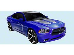 R/T Daytona Style Hood and Quarter Panel Decals; Matte Black (11-14 Charger R/T)