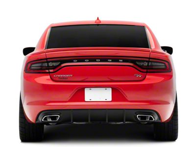 RD Style Rear Diffuser; Matte Black (15-23 Charger R/T, SXT)