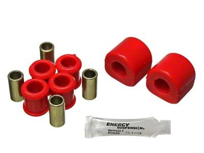 Rear Sway Bar Bushings with End Link Bushings; 19mm; Red (06-23 Charger)