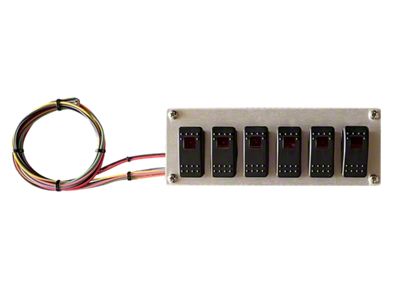 American Autowire Rocker Switch Panel; 6-Position (Universal; Some Adaptation May Be Required)