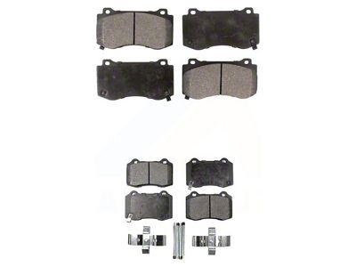 Semi-Metallic Brake Pads; Front and Rear (06-14 Charger SRT8; 15-23 Charger GT, R/T 392, Scat Pack w/ 4-Piston Front Calipers)