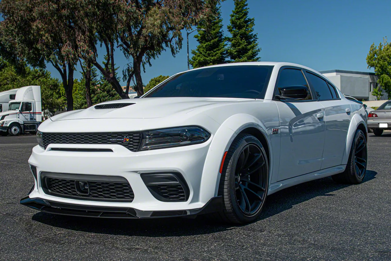 Charger SRT Widebody Performance Front Chin Splitter; Gloss Black (20 ...