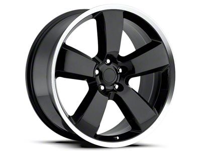 Charger SRT8 Style Black Machined Wheel; Rear Only; 22x10 (11-23 RWD Charger)