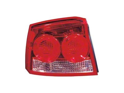 OE Certified Replacement Tail Light; Chrome Housing; Red/Clear Lens; Driver Side (09-10 Charger)