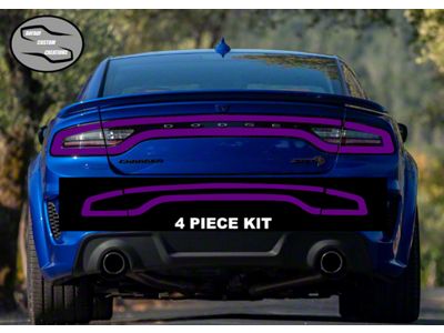 Tail Light Tint Overlay; Purple (15-23 Charger)