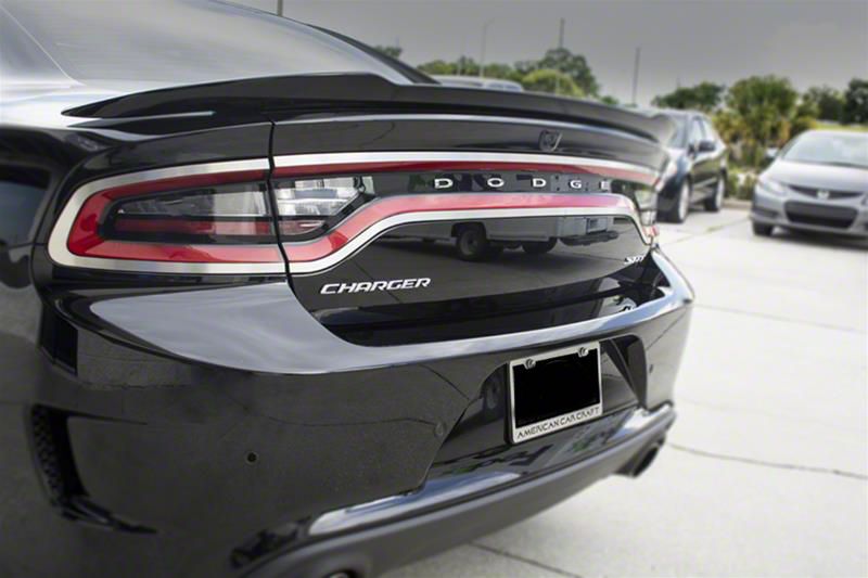 Charger Tail Light Trim; Satin (15-18 Charger) - Free Shipping