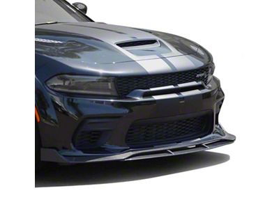 V3R Front Lip; Gloss Honeycomb Weave Carbon Fiber (20-23 Charger Widebody)