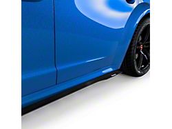 V3R Side Skirt Splitters; Gloss Carbon Fiber Vinyl (20-23 Charger Widebody)