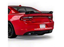 V3R Wicker Bill for 3-Piece Rear Spoiler; Carbon Flash Metallic Vinyl (15-23 Charger)