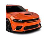 VR3 Front Bumper Lip Splitter; Matte Black Vinyl (20-23 Charger Widebody)