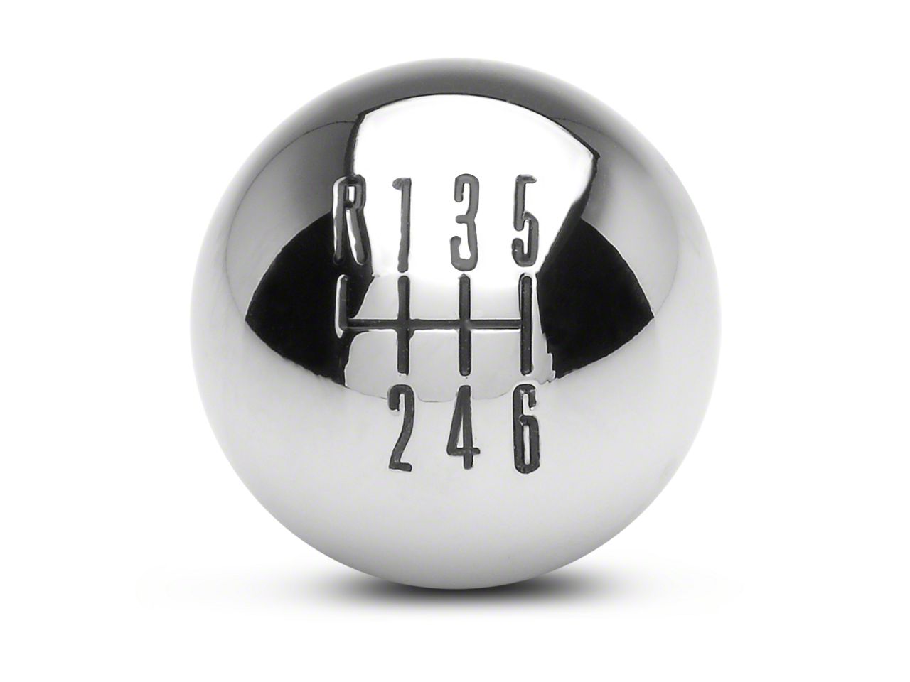 Speedform Mustang Modern Billet Retro Style 6 Speed Shift Knob Chrome