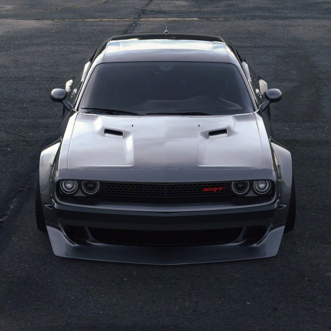 Clinched Flares Challenger Widebody Kit With Ducktail Rear Spoiler