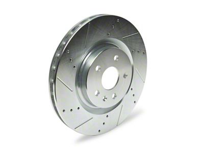 C&L Super Sport Cross-Drilled and Slotted Rotor; Front Driver Side (10-15 Camaro SS)