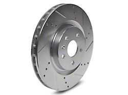 C&L Super Sport Cross-Drilled and Slotted Rotor; Front Passenger Side (10-15 Camaro SS)