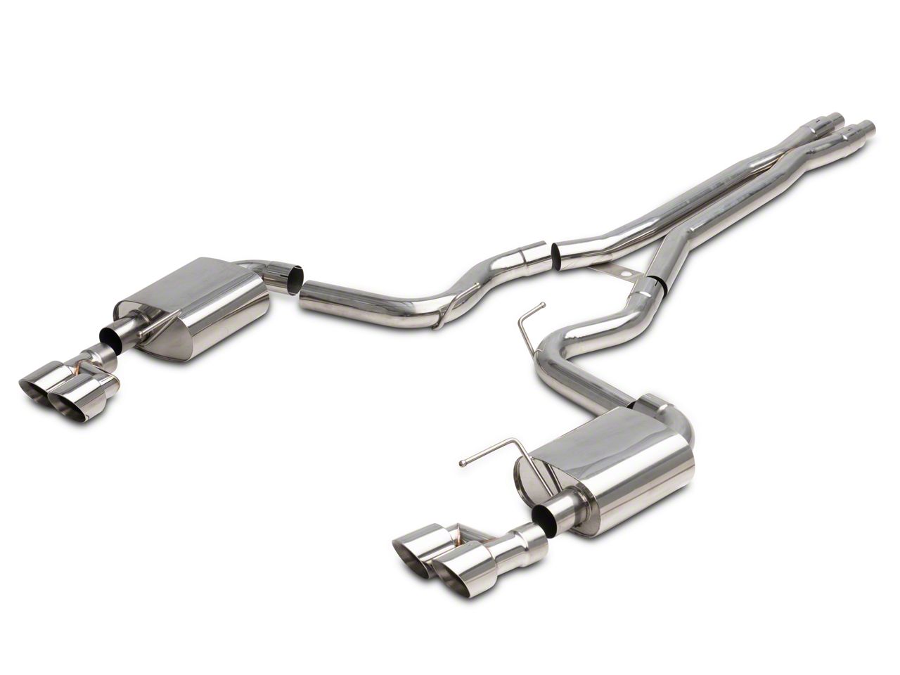 C&L Mustang Cat-Back Exhaust with Polished Tips 412121 (18-23 Mustang ...