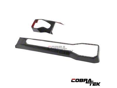 Cobra-Tek 2-Piece Dashboard Interior Trim Set; Dry Carbon Fiber (24-25 Mustang)