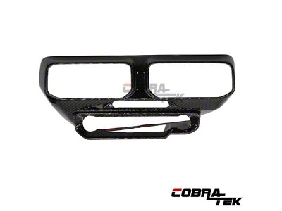 Cobra-Tek Center Dashboard Interior Trim; Dry Carbon Fiber (24-25 Mustang)