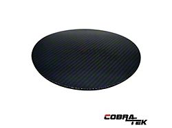 Cobra-Tek Gas Door Cover; Gloss Black Carbon Fiber (2024 Mustang)