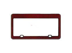 Cobra-Tek License Plate Frame; Red Carbon Fiber (Universal; Some Adaptation May Be Required)