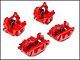 C&L Performance Series Front and Rear Brake Calipers; Red (12-20 Charger AWD SXT, Daytona, GT & R/T w/ Dual Piston Front Calipers)