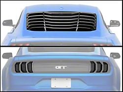 MP Concepts Rear Window Louvers with Smoked Tail Light Covers; Gloss Black (18-23 Mustang Fastback, Excluding GT350)