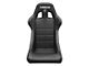 Corbeau Forza Racing Seats with Double Locking Seat Brackets; Black Vinyl (10-14 Mustang)