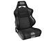 Corbeau LG1 Wide Racing Seats with Double Locking Seat Brackets; Black Suede (79-93 Mustang)