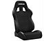 Corbeau A4 Wide Racing Seats with Double Locking Seat Brackets; Black Suede (16-24 Camaro)