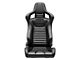 Corbeau Sportline RRS Reclining Seats with Double Locking Seat Brackets; Black Vinyl Diamond/Black Stitching (10-15 Camaro)