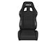 Corbeau A4 Wide Racing Seats with Inflatable Lumbar; Black Cloth; Pair (Universal; Some Adaptation May Be Required)