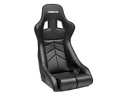 Corbeau DFX Racing Seat; Black Vinyl (Universal; Some Adaptation May Be Required)