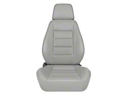 Corbeau Sport Reclining Seats with Seat Heater and Inflatable Lumbar; Gray Vinyl; Pair (Universal; Some Adaptation May Be Required)