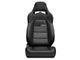 Corbeau Trailcat Reclining Seats with Double Locking Seat Brackets; Black Vinyl/Black HD Vinyl (08-11 Challenger)
