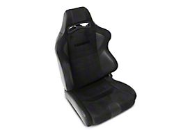 Corbeau LG1 Wide Racing Seats; Black Suede; Pair (Universal; Some Adaptation May Be Required)