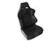 Corbeau LG1 Wide Racing Seats; Black Suede; Pair (Universal; Some Adaptation May Be Required)