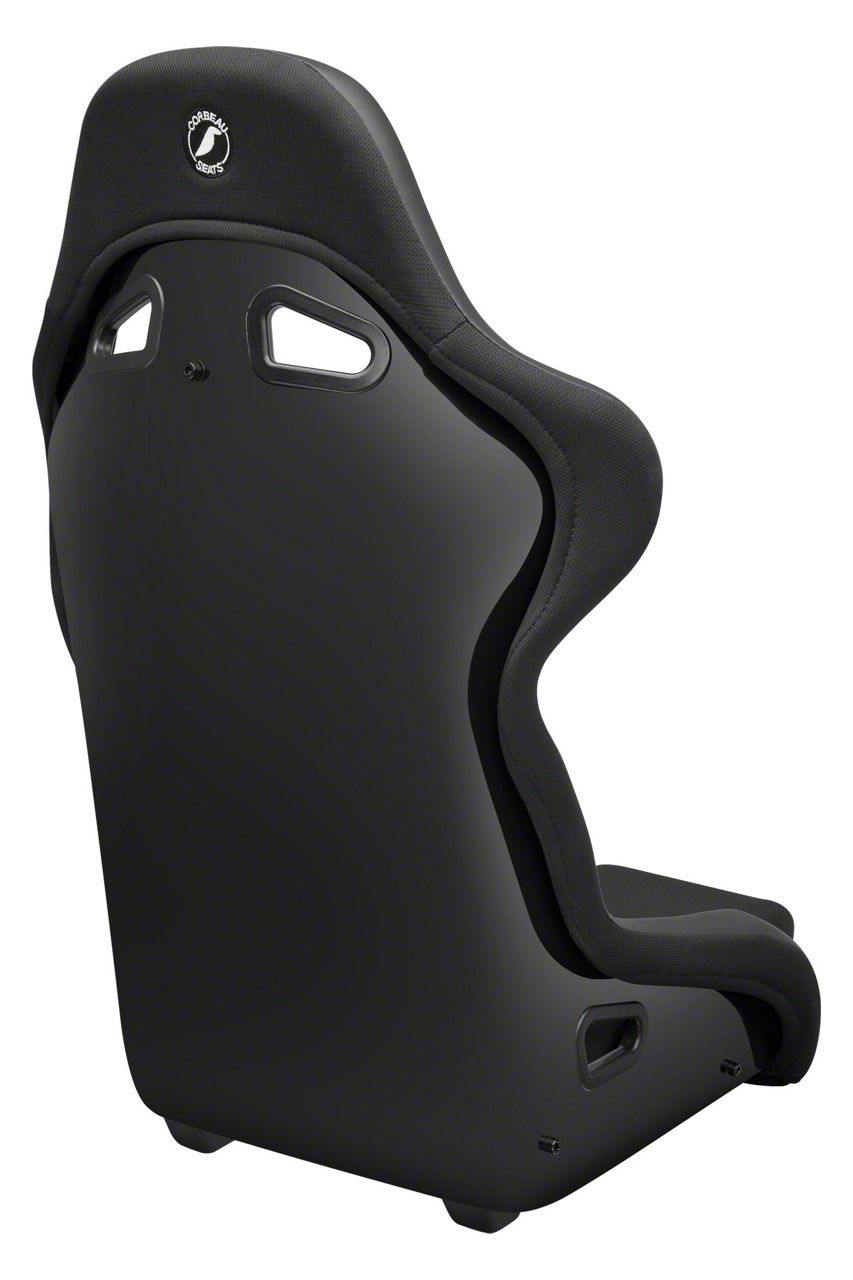 Corbeau Mustang FX1 Pro Racing Seat; Black/Red Cloth 29507P (79-25 ...