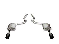 Corsa Performance Touring Axle-Back Exhaust with Straight Cut Black Tips (2024 Mustang GT Fastback w/o Active Exhaust)