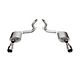 Corsa Performance Touring Axle-Back Exhaust with Straight Cut Polished Tips (2024 Mustang GT Fastback w/o Active Exhaust)