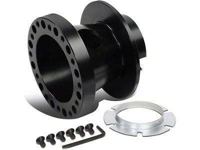 Aluminum Steel Wheel Hub Adapter; Black (97-05 Corvette C4 & C5)