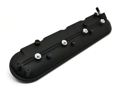 Aluminum Valve Cover; Driver Side; Black (09-19 Corvette C6 & C7)