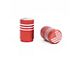 Aluminum Valve Stem Cap with Flag; Red (Universal; Some Adaptation May Be Required)