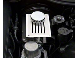 Brake Master Cylinder Cover with Ribbed Slots; Black Carbon Fiber (14-19 Corvette C7 w/ Automatic Transmission)